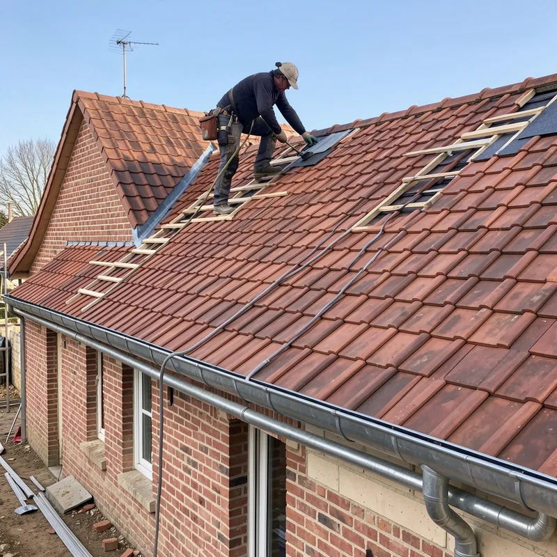 Toiture rénovée d’une maison seclinoise après intervention